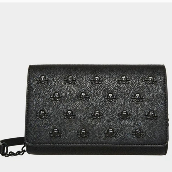 🔹️ Betsey Johnson 🔹️Black XOSYBIL2 Skull haloween Crossbody bag 💀 ☠️ - Picture 1 of 4